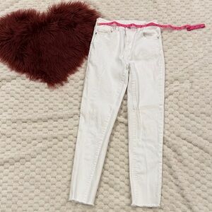 SHEIN Women's White Straight Leg Jeans (S)